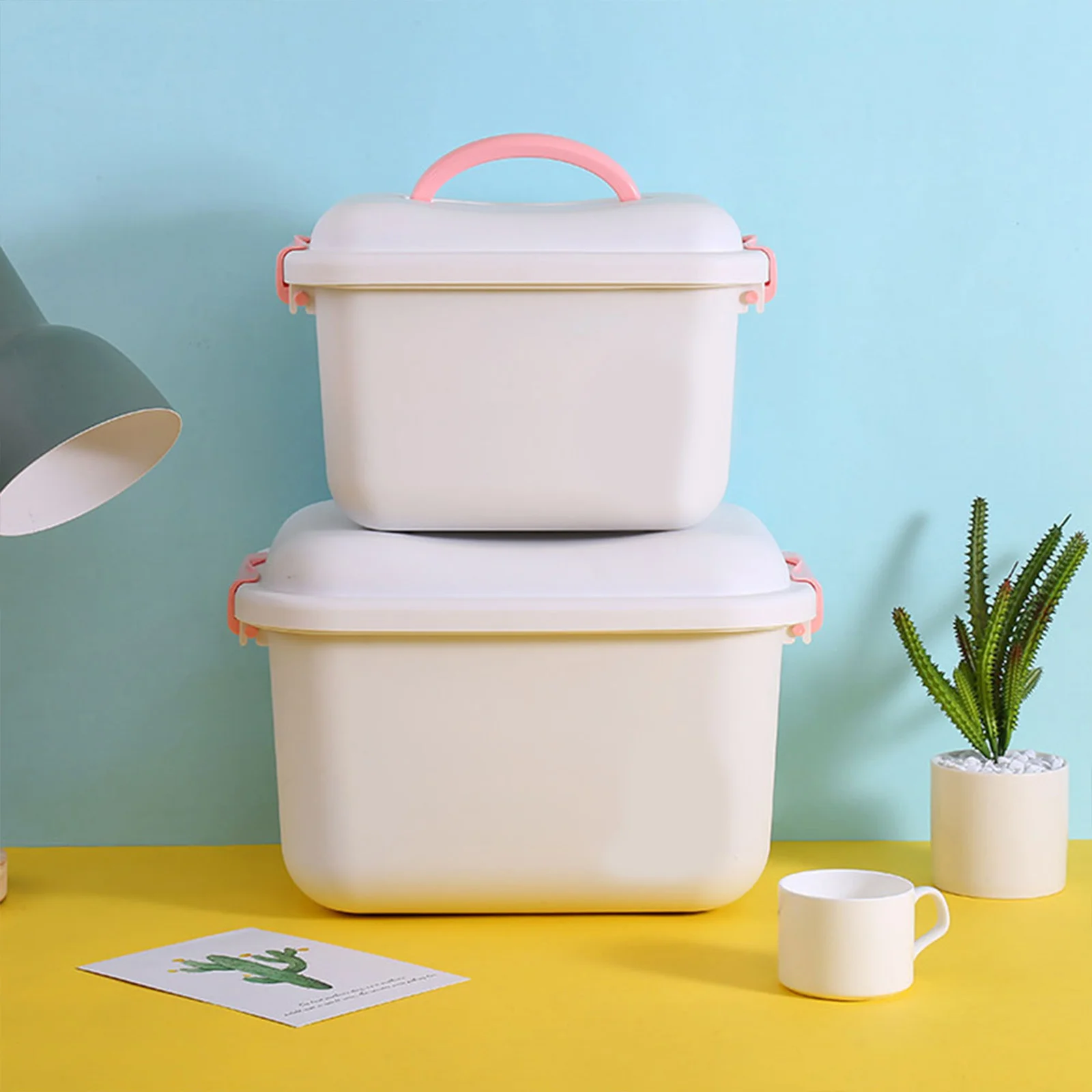 1 قطعة خزانة الأدوية البيضاء متعددة الطبقات صندوق الإسعافات الأولية تخزين حالات الطوارئ لتخزين الأدوية والأشياء الثمينة #2