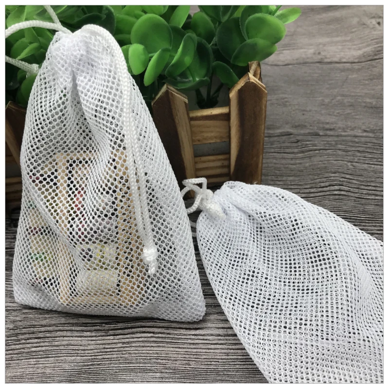 

100pcs/lot CBRL small mesh jewelry bag mesh gift bag mesh drawstring bag pouch for herb phone jewelry