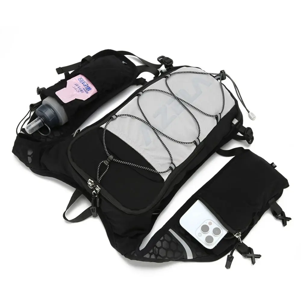 

Легкий рюкзак для бега, светоотражающий жилет с держателем для телефона, жилет для хранения бутылки с водой, регулируемый ремень