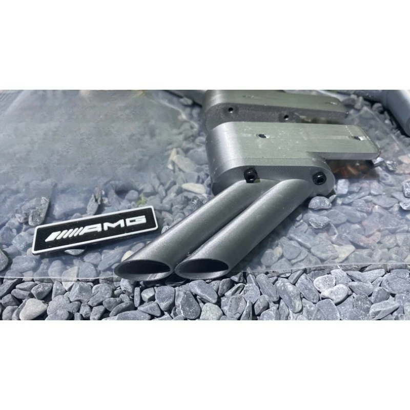 3D Printed PLA+ Side Exhaust Pipe & Scale Muffler for KM BG630/G550/KM6/KM5 1/8 RC Off-Road Crawler Upgrade Accessories