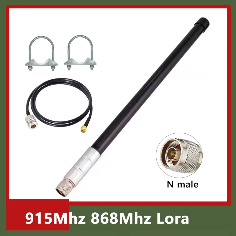 Outdoor Waterproof 868MHz 915Mhz Lora Fiberglass Antenna OMNI Antenna Helium Bobcat Miner Hotspot FRP Aerial Meshtastic Lorawan