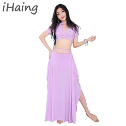 Women Belly Dance Set Female Elegant Top Skirt Goddess Oriental Dance Training Costume Suit Bellydancing Performance Clothing