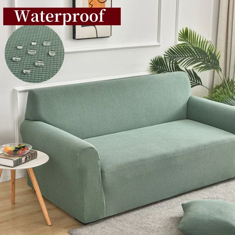 Waterproof Elastic Sofa Cover Corn Velvet Adjustable Stretch Slipcovers Corner Couch Covers 1/2/3/4 Seater L-Shape