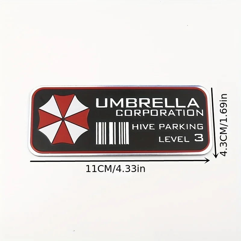 Aluminum Alloy Honeycomb Car Sticker Umbrella Residents Parking Level 3 Metal Decal for Car Motorcycle Decor