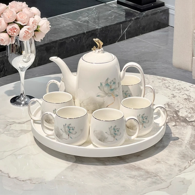 

Ceramic water cup teapot teacup household living room hospitality wedding gift