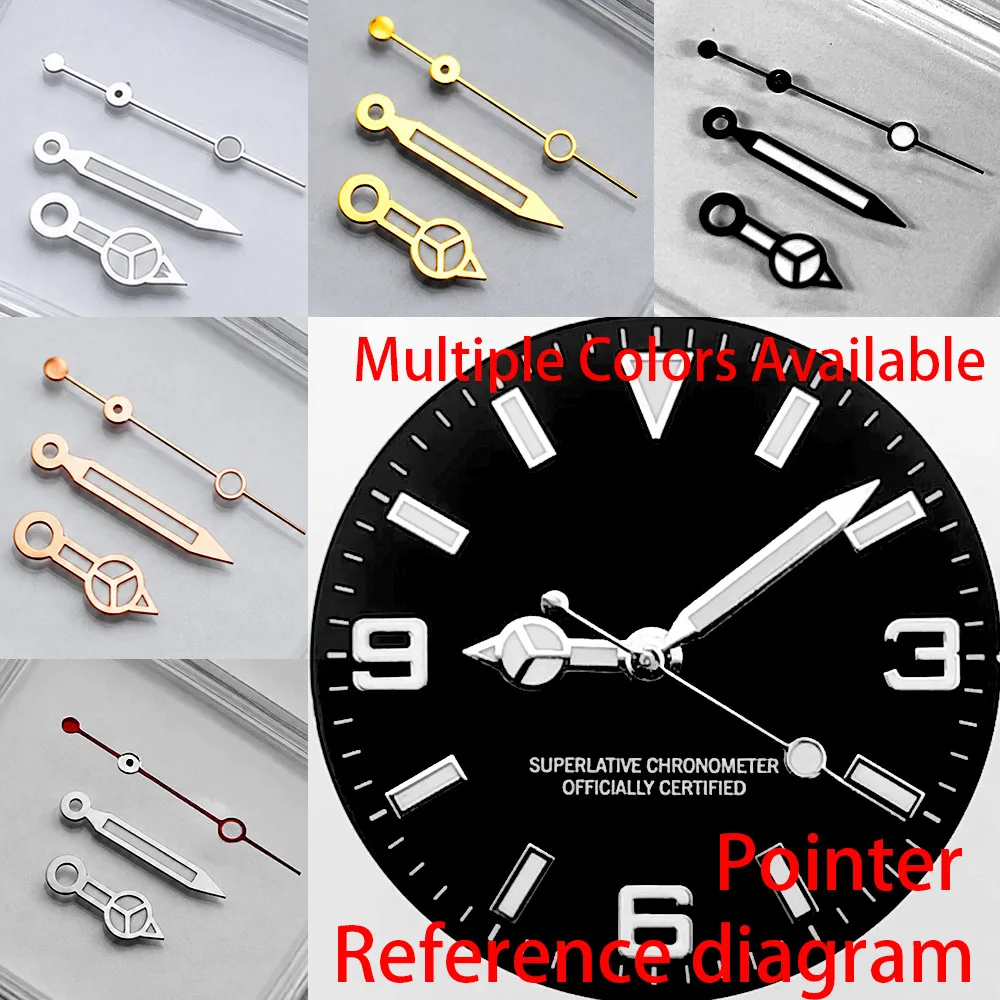 12.5mm Multi-color Watch Hands C3 Blue Luminous Multiple Sizes Available Fit NH35 ETA2824 8215 DIY Watch Parts Accessories