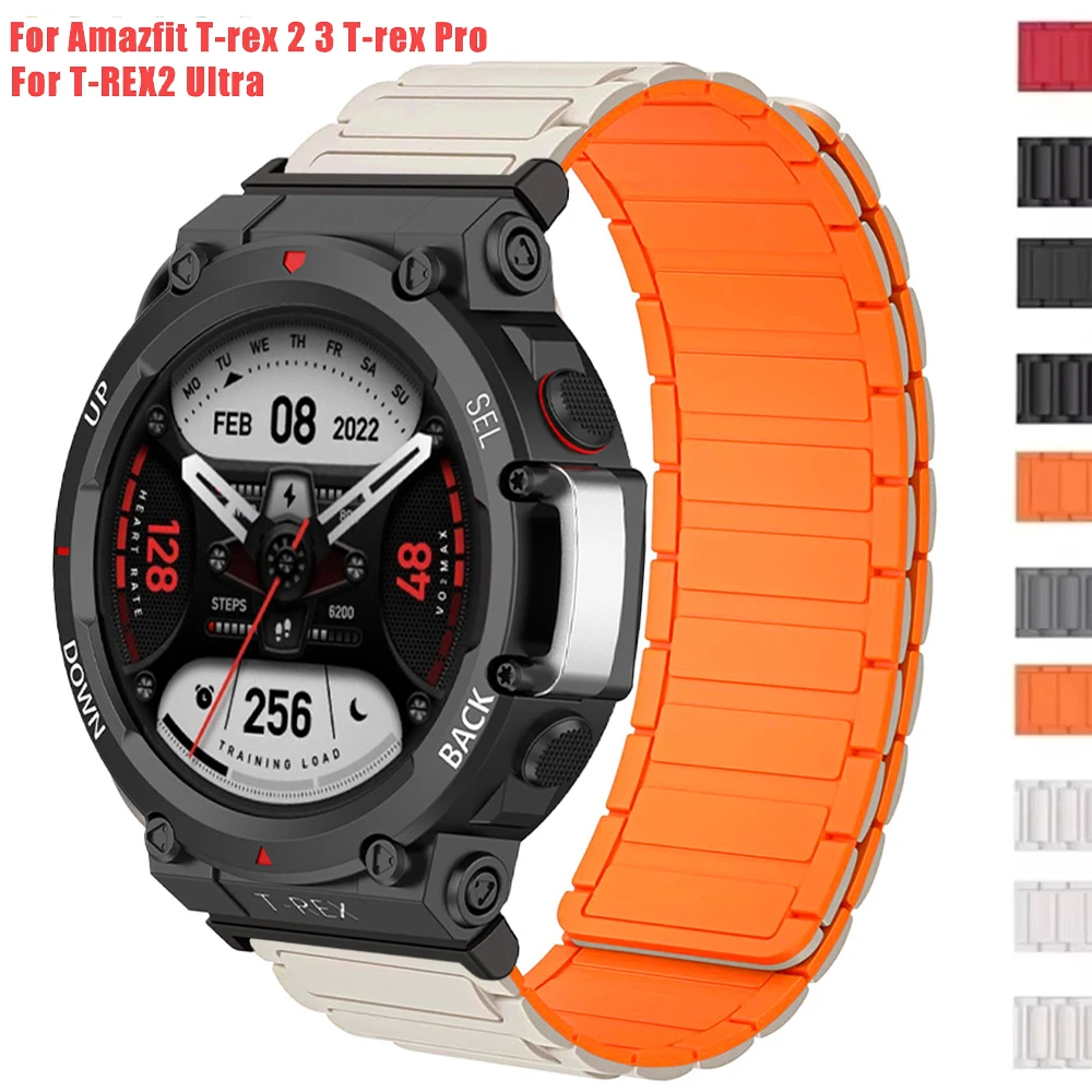 Silikon Magnetische Strap Für Huami Amazfit T-rex/T Rex Pro Uhr Band Armband Für Amazfit Trex 2/3 Ersatz handgelenk Correa Gürtel