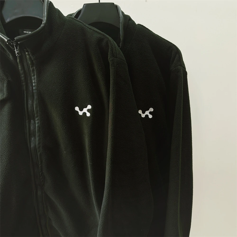 Black Lamb Velvet Patchwork Jacket Men Best Quality Zipper Cardigan Wool Loose Jackets
