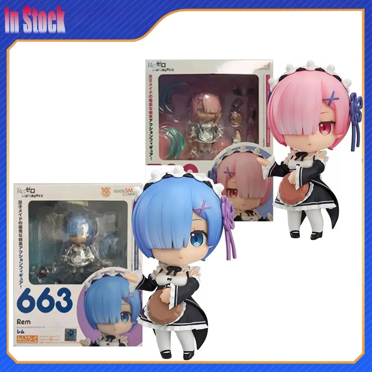 

Good Smile Company GSC Nendoroid Ram Rem Re ZERO Starting Life in Another World Anime Garage Kit Style Girl Model Toy in Stock