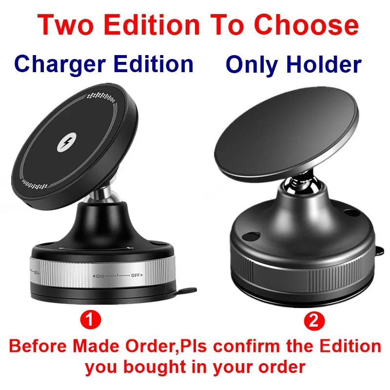 T29W NEW Car Wireless Charger Suction Cup Phone Holder Mirro Gym Bath Shower Stand for Iphone 16 15 14 13 12 11 Pro Max Samsung