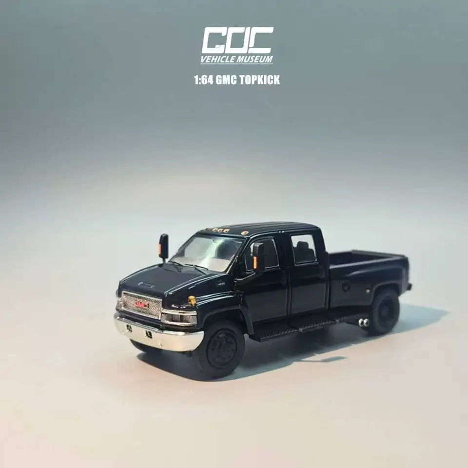 GOC 1:64 GMC Topkick Kodiak Pickup Black Limited Edition Car Model