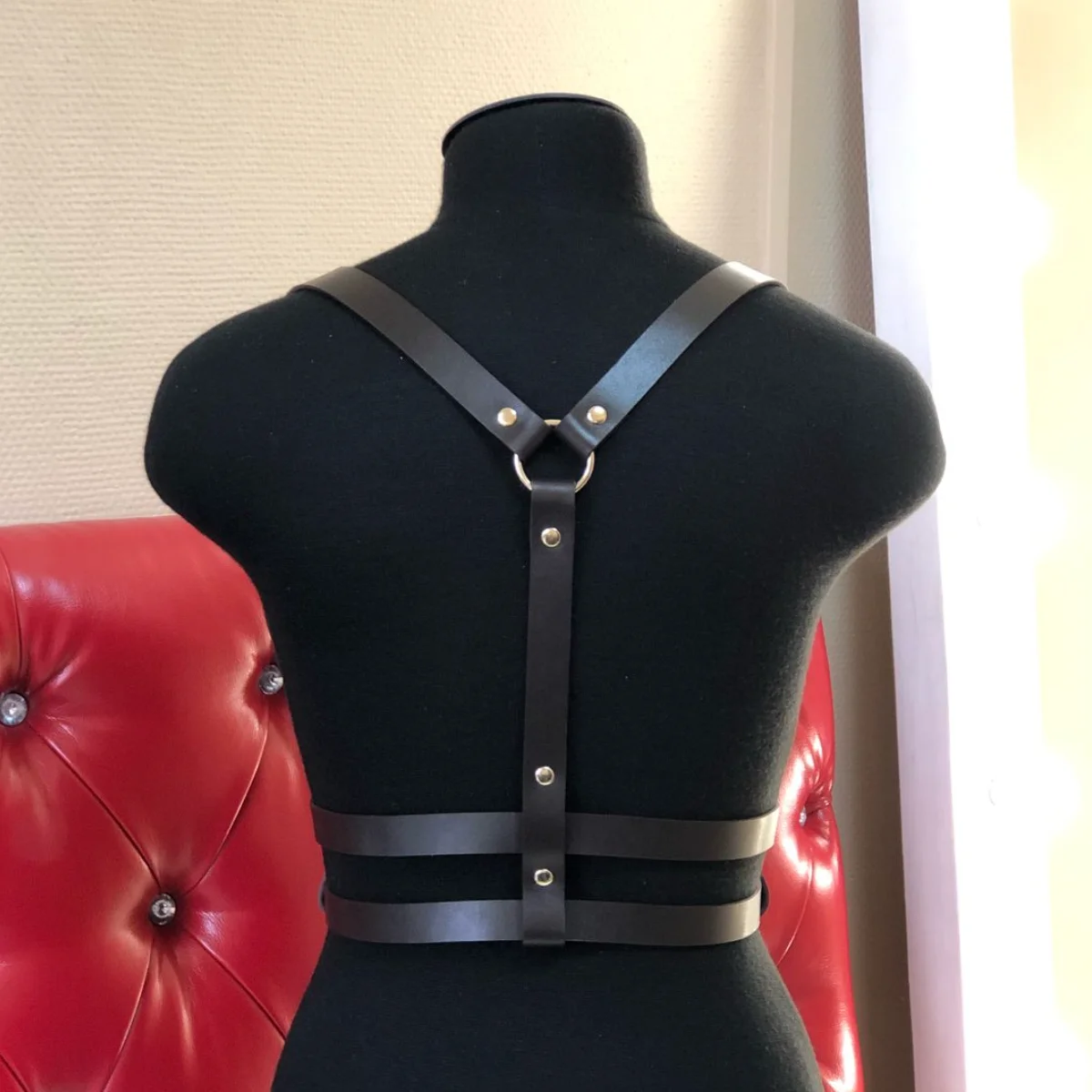 Leather Chest Harness Belt for Women, sexy harness belts, Fetish Lingerie BDSM Accessory for Women leather harness belt