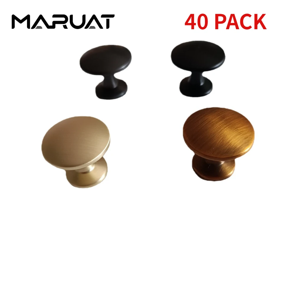 

MARUAT Cabinet Knob | Zinc Alloy | 1-1/9 Inch (28 Mm) Diameter | Furniture Handle | 40 Pack | Drawer Knob | Cabinet Hardware