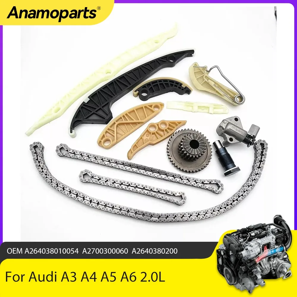 Timing Chain Kit Fit 2.0L l4 GAS For Audi A3 A4 A5 A6 TT Quattro Volkswagen Passat VW Golf CC Jetta Golf 2.0L EA888 2012-2017