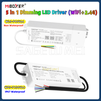 Miboxer 75W 150W 5 in 1 IP67 Waterproof Dimming Led Drive DIM Dual White RGB RGBW RGB+CCT WiFi +2.4G Wireless Power Single color