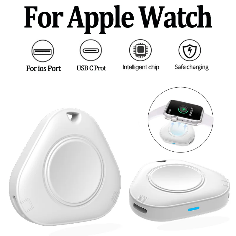 latest Wireless Magnetic Smartwatch Charger for Apple Watch 9 8 7 6 5 4 SE Portable Type C L Port Charging for iWatch 1-9 Ultra