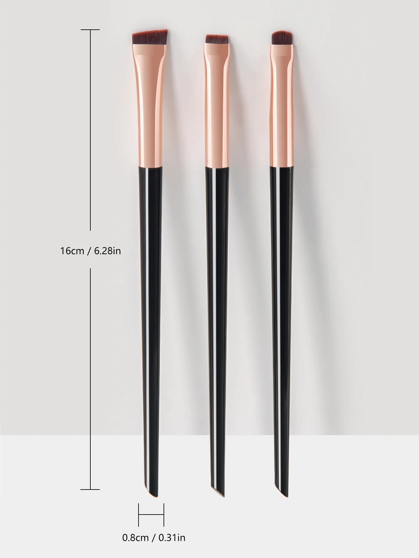 3-delige wenkbrauw- en ooglijnborstels, ultradunne oogschaduwborstels