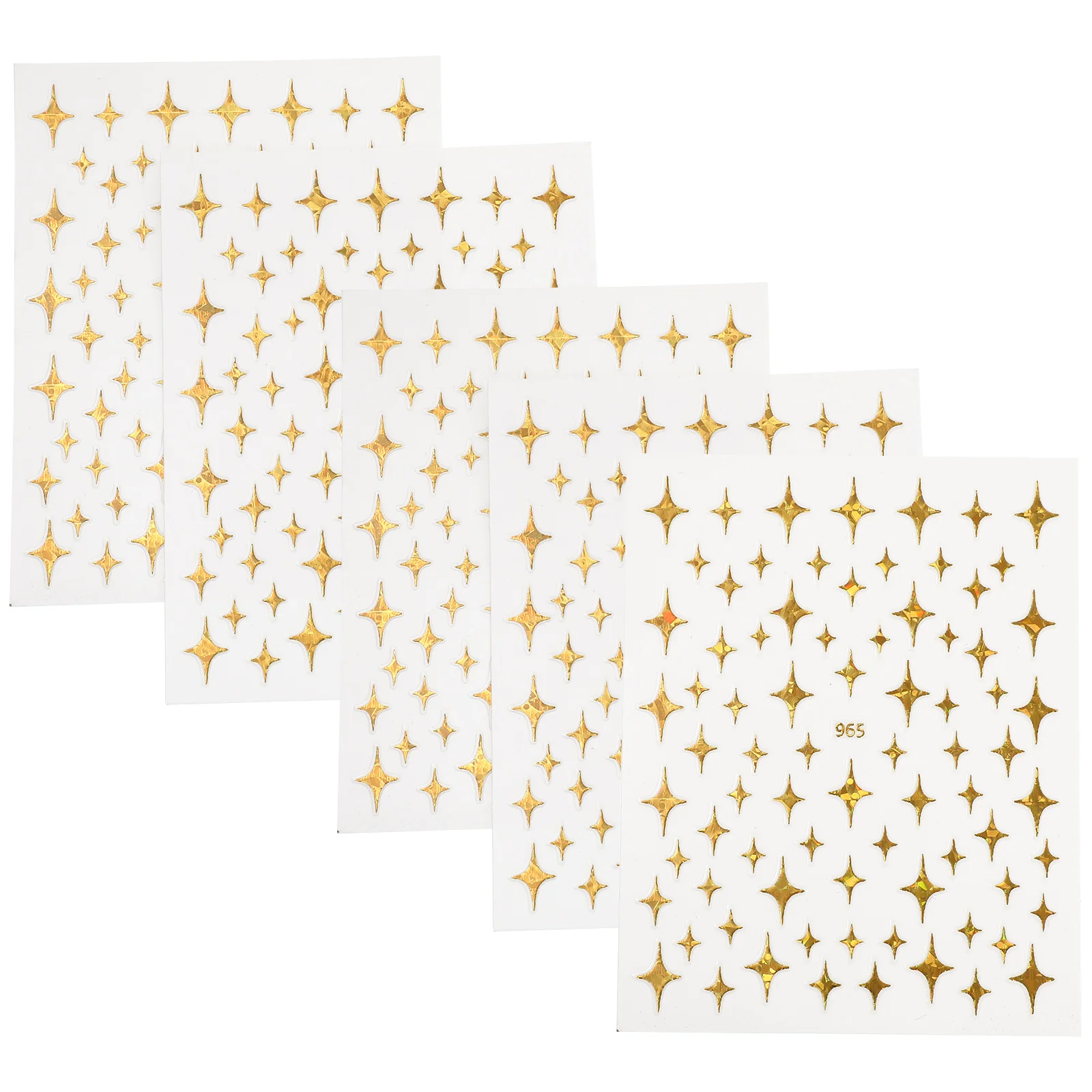 5 أوراق من ملصقات فن الأظافر الذهبية والفضية، شارات ذاتية اللصق لتزيين الأظافر اليدوية وإكسسوارات المانيكير