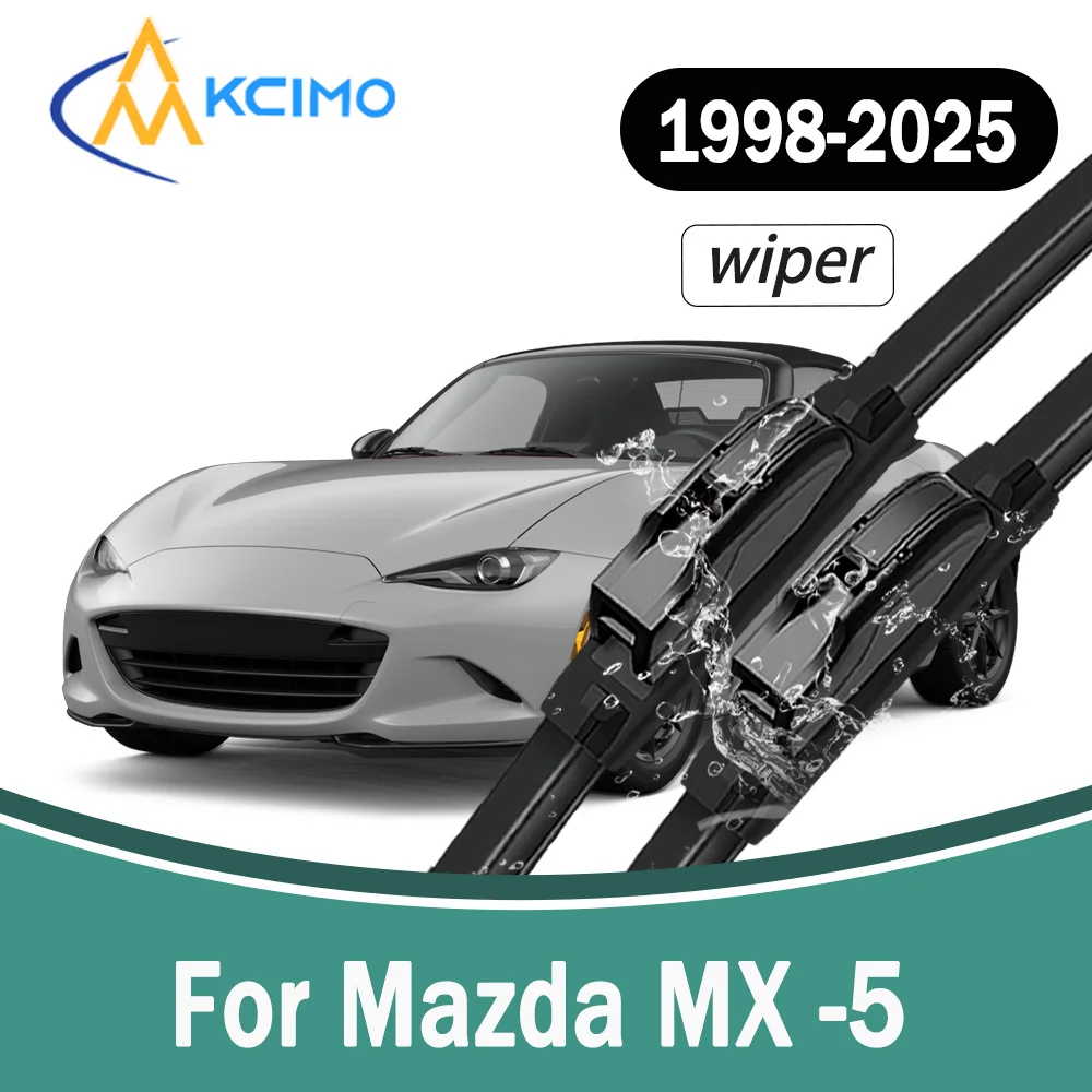 

All-Weather Front Windscreen Wiper Blades For Mazda MX -5 1998-2025 High Quality Silent Car Windshield Replacement Part 2Pcs
