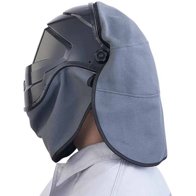 M11K-Made Of Flame-Retardant Material, Welding Helmet Rear Extension With Edged Seal And Helmet Bib, For Most Models, 1PC