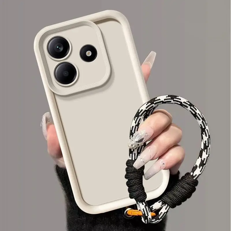 For Realme Neo7 Case Realme Neo7  Phone Cover Realme Neo7 Realme Neo 7 Shockproof Protective Lattice Soft Anti loss hanging rope