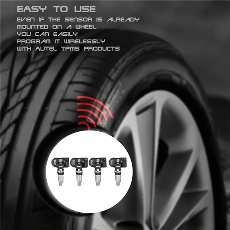 4Pcs Programmable MX Sensor For Autel Tool TS408 TS508 ITS600 315MHZ+433Mhz 2 In 1 TPMS Tire Pressure Sensor Monitor