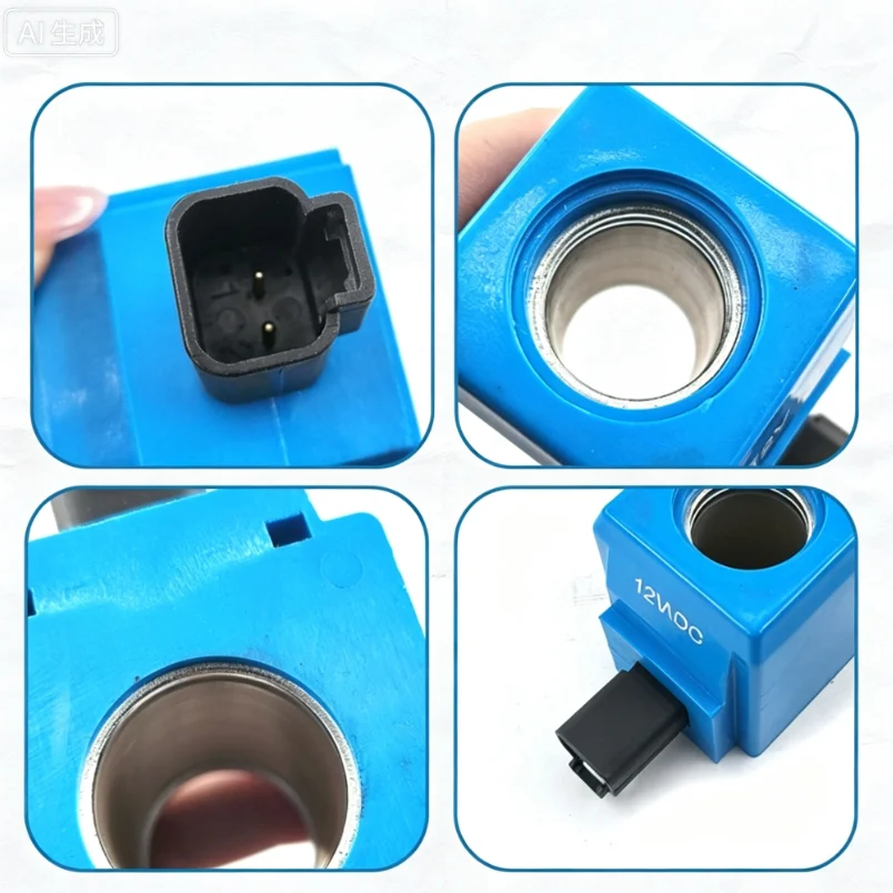 Solenoid Coil Compatible with For Rexroth 4WRTE series and For Parker proportional valves 12V or 24V DC rated for industrial use