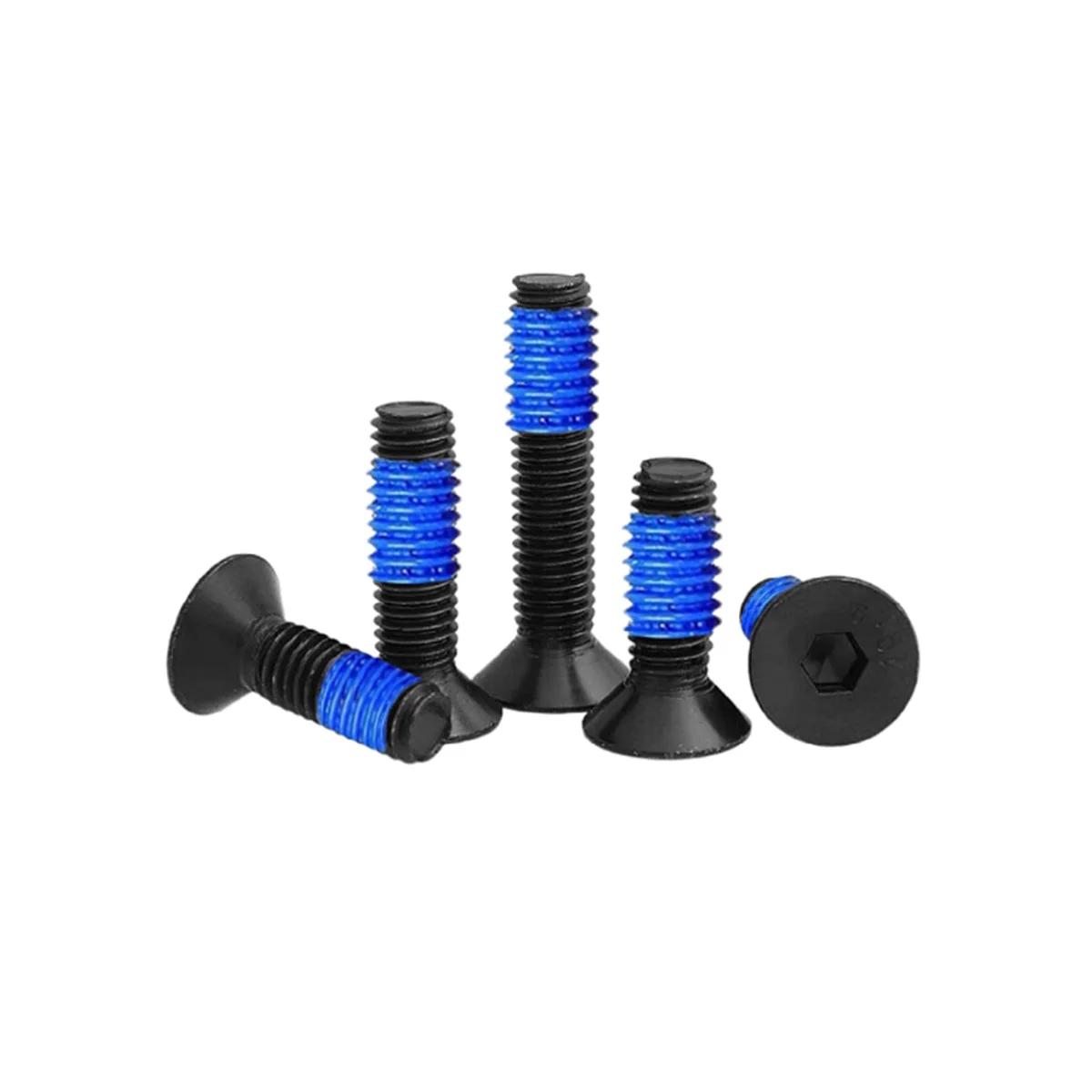 

10.9 Grade Countersunk Inner Hexagon Coated With Blue Glue Screw Flat Cup Anti Loosening Glue Bolt M2M2.5M3M4M5M6M8