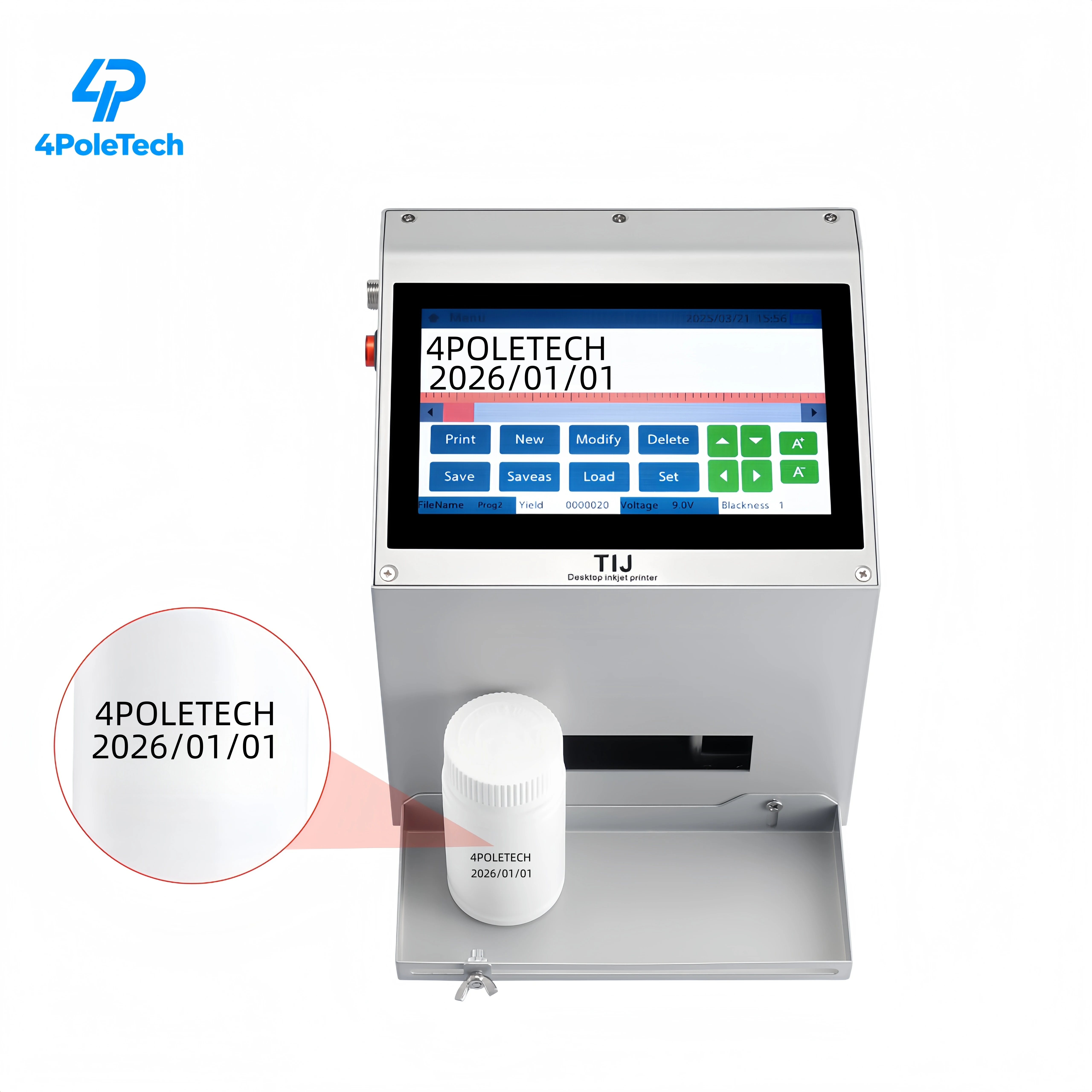 

12.7mm Desktop Inkjet Printer Multi Language Printing Static Inkjet Printer Expiry Date Logo Marking For Plastic
