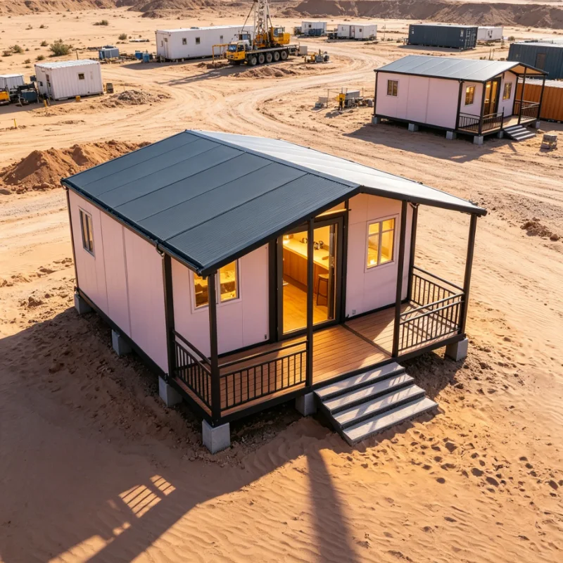 Customized Prefab Mobile Folding Container House 40ft Expandable Light Steel Tiny Home with Fireproof EPS Panels Fast Build