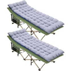 Cots for Sleeping, Camping Cots for Adults with Mattress Max Load 450 LBS Heavy Duty Folding Portable Bed