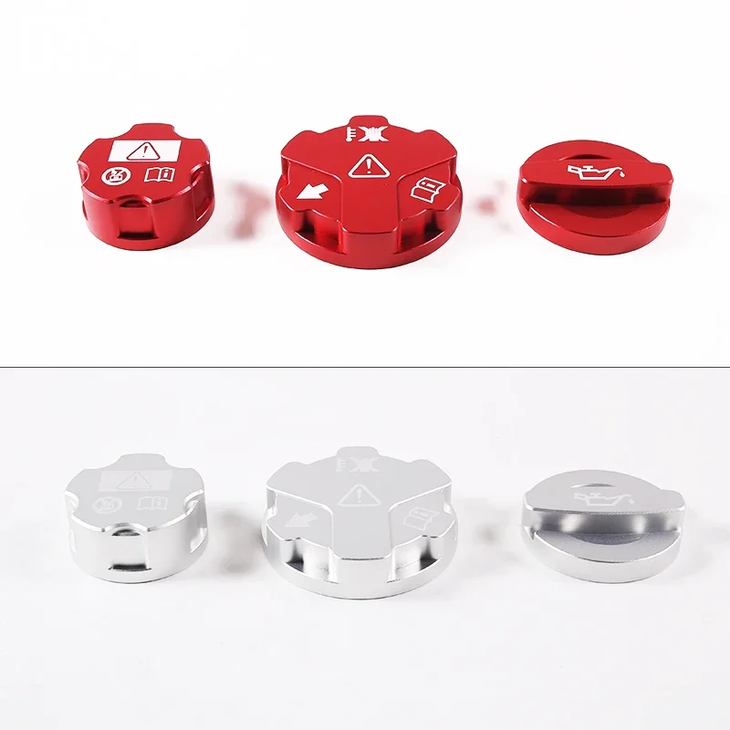 

For Toyota GR Supra A90 2019-2026+ Aluminum Alloy Red Car Engine Cabin Oil Cap Decoration Sticker Car Protection Accessories
