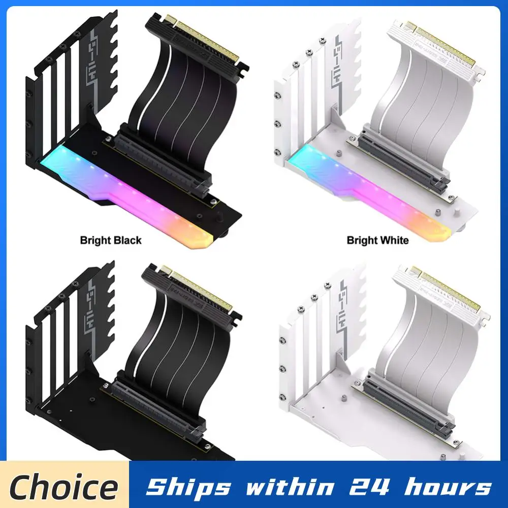 

Комплект вертикального крепления для видеокарты с кабелем-адаптером PCI-E 4.0 X16 длиной 15 см, кронштейн для видеокарты, держатель для видеокарты, крепление для видеокарты