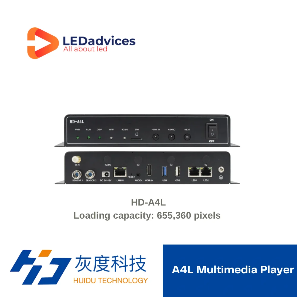 Huidu A4L HD-A4L 4K Media Player Synchronous Asynchronous Dual Mode LED Display Controller Box