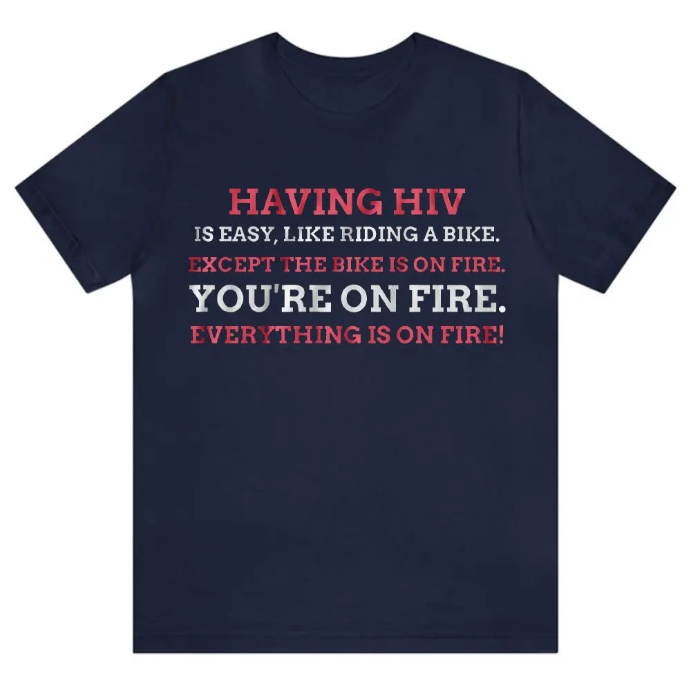 Unisex Funny HIV T-Shirt Aids Gift Ideas HIV Awareness Tee World Aids Day Gifts Y2k Top Kawaii Clothes Harajuku Shirts for Women