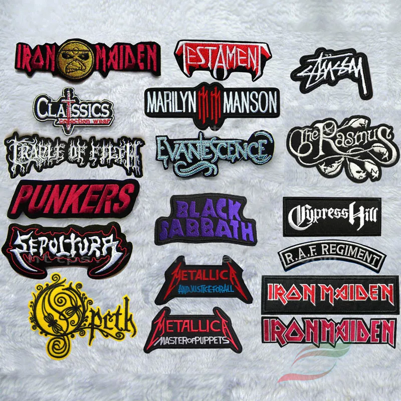 Eisen rücken kleber, gestickter Stoff, Text abzeichen, Kleidungs aufnäher, a283