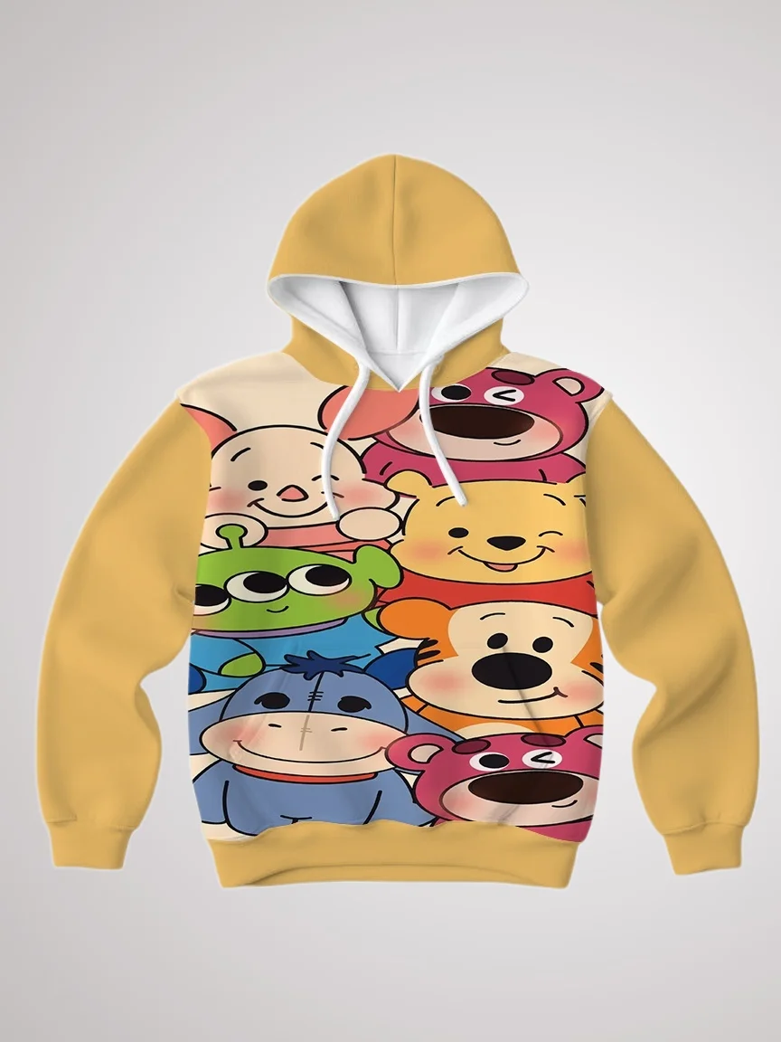 25/26 Otoño/Invierno Sudadera con capucha Punto de dibujos animados Pato Donald Mickey Mouse Elementos de Disney Sudadera con capucha Tops para adultos y niños Mismo estilo