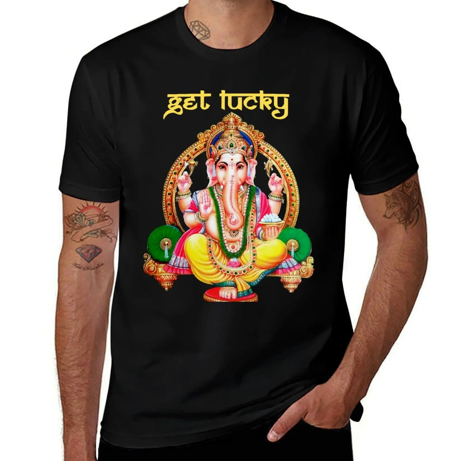 

Ganesh Hindu god of wisdom T-Shirt summer top Man t-shirt sublime cotton t shirt men