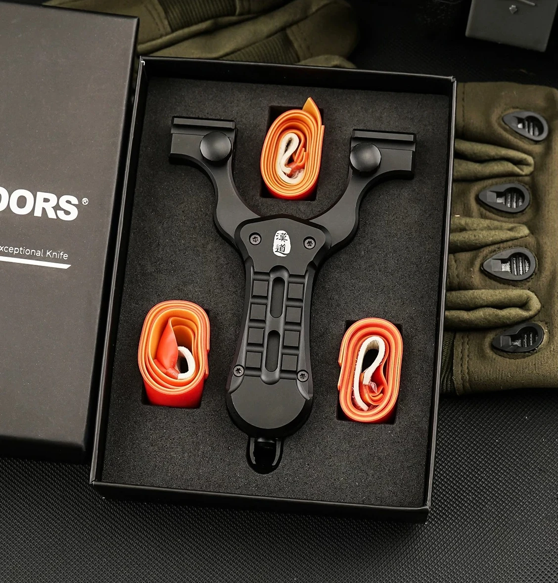 NEW Folding Aluminum Alloy Slingshot with Hidden Magazine for Outdoor Fast Flattening Rubber Band High-precision EDC Slingshot image 3
