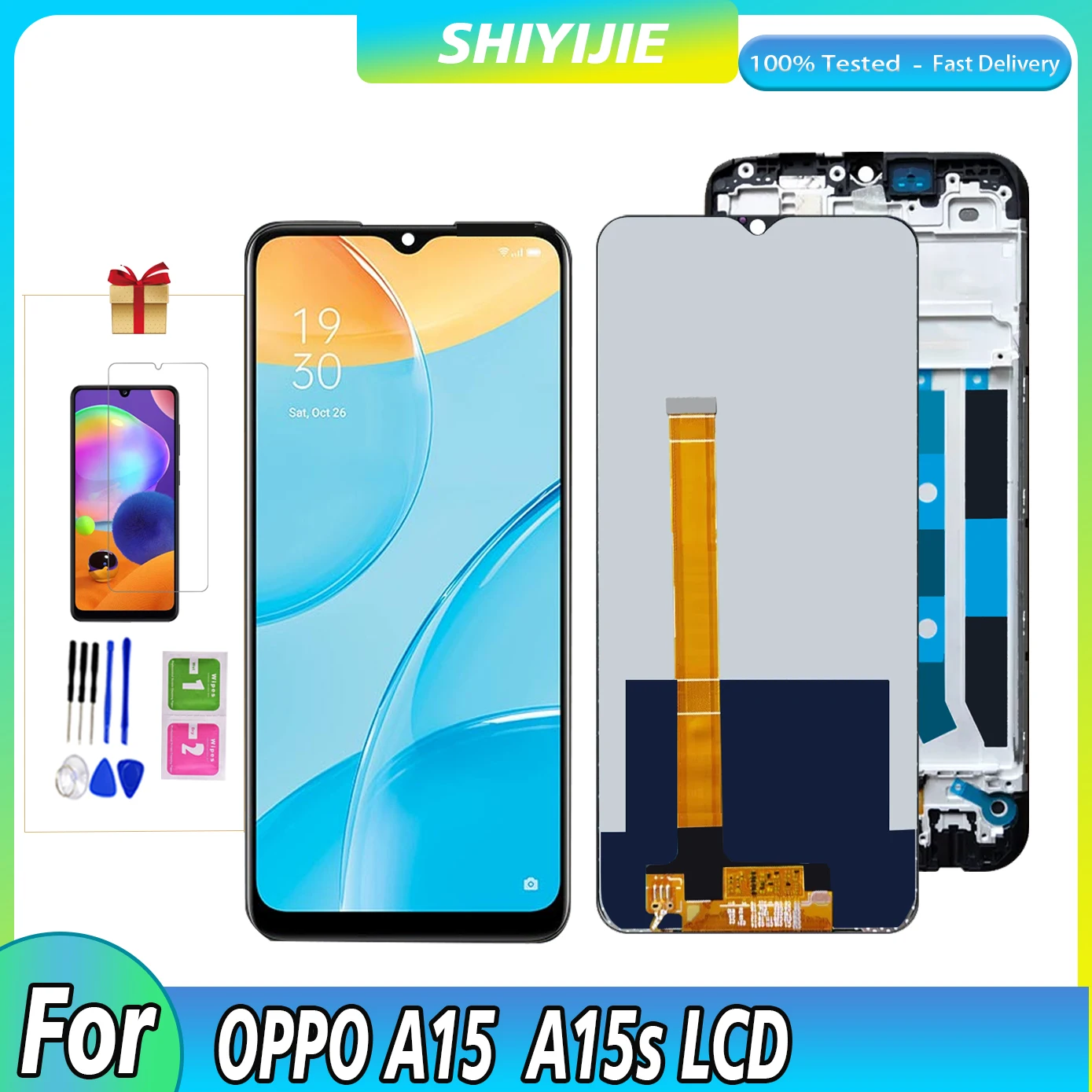 

6.52" Original For Oppo A15 LCD Display Touch Screen Digitizer Assembly For A15s CPH2179 CPH2185 Repair Parts Replacement