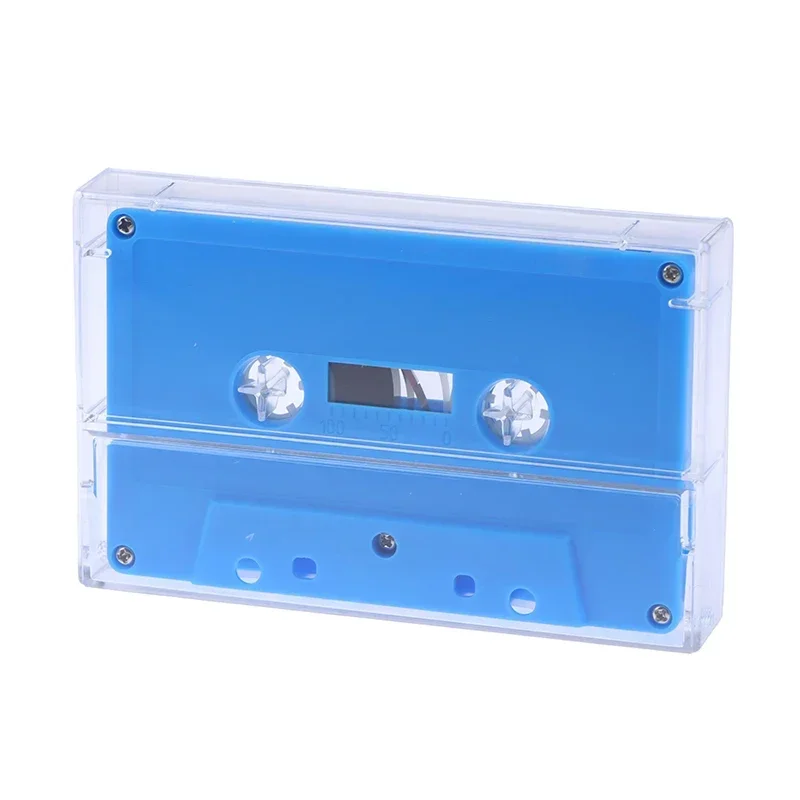 

Стандартный кассетный цветной пустой магнитофон с 45-минутной магнитной аудиолентой, прозрачная коробка для хранения для записи речи и музыки