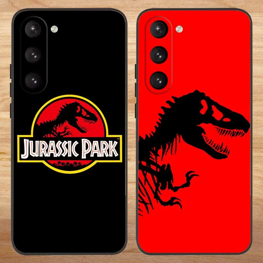 J-Jurassic Park Dinosaur World Phone Case For Samsung S23,23,22,30,21,10,9,Note20 Ultra,Lite,Ultra,5G,Plus,FE,Black Soft Case