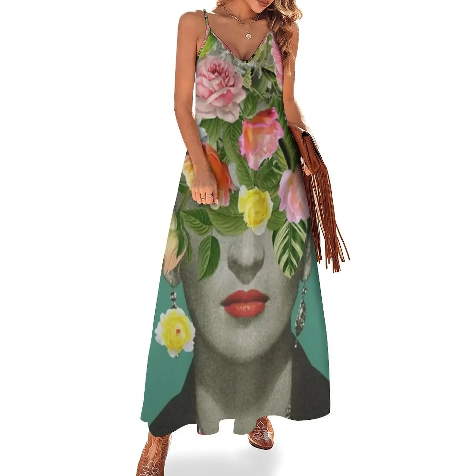 

Closed Eyes Sleeveless Dress african dresses for woman dress summer 2025 women