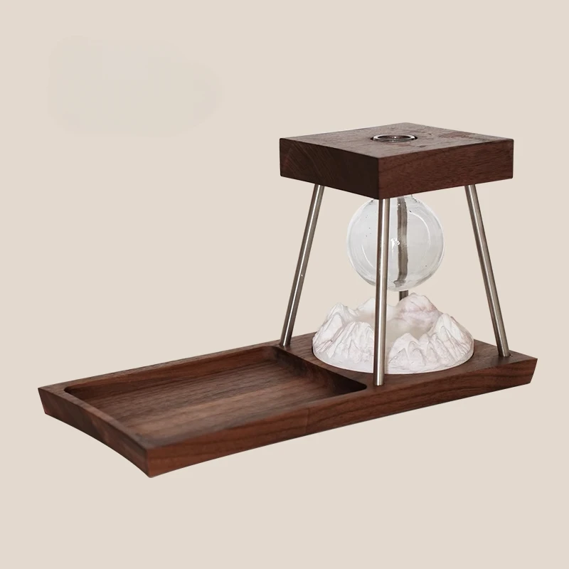 

Solid Wood Aromatherapy Diffuser Multi-Function Light Axis Organizer Nordic Decor Figurine Detachable Desktop Storage Rack