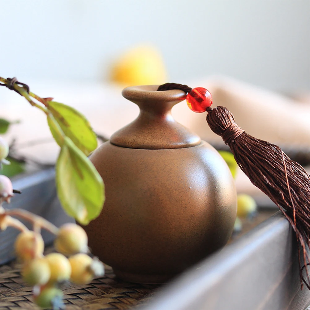 

Ceramic Canisters Classical Airtight Storage Jar for Tea Candy Powder Coffee Beans Incense Suitable for Home Office