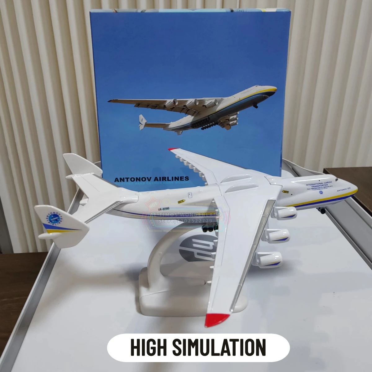 1:400 Ukraine Antonov AN225 Mriya Aircraft Replica Hercules Airplane Model Scale Aviation Miniature Art Kid Boy Xmas Gift Toy