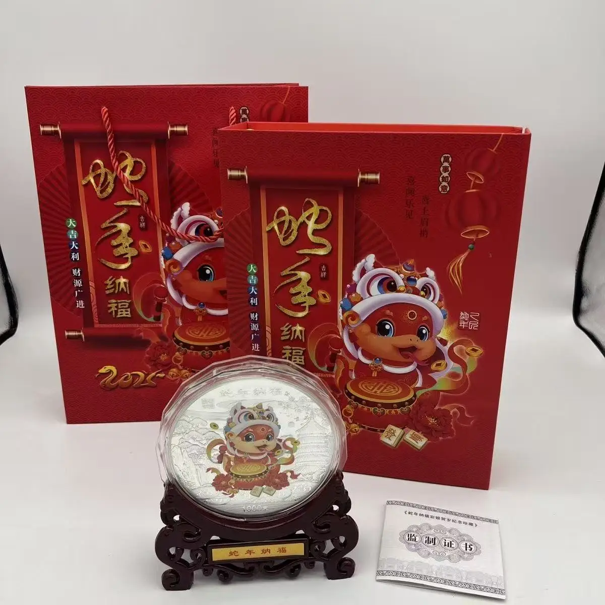 Rare 999 Shanghai Mint In color Silver Coin,Little Dragon boy,2025,1kg (weight),free shipping