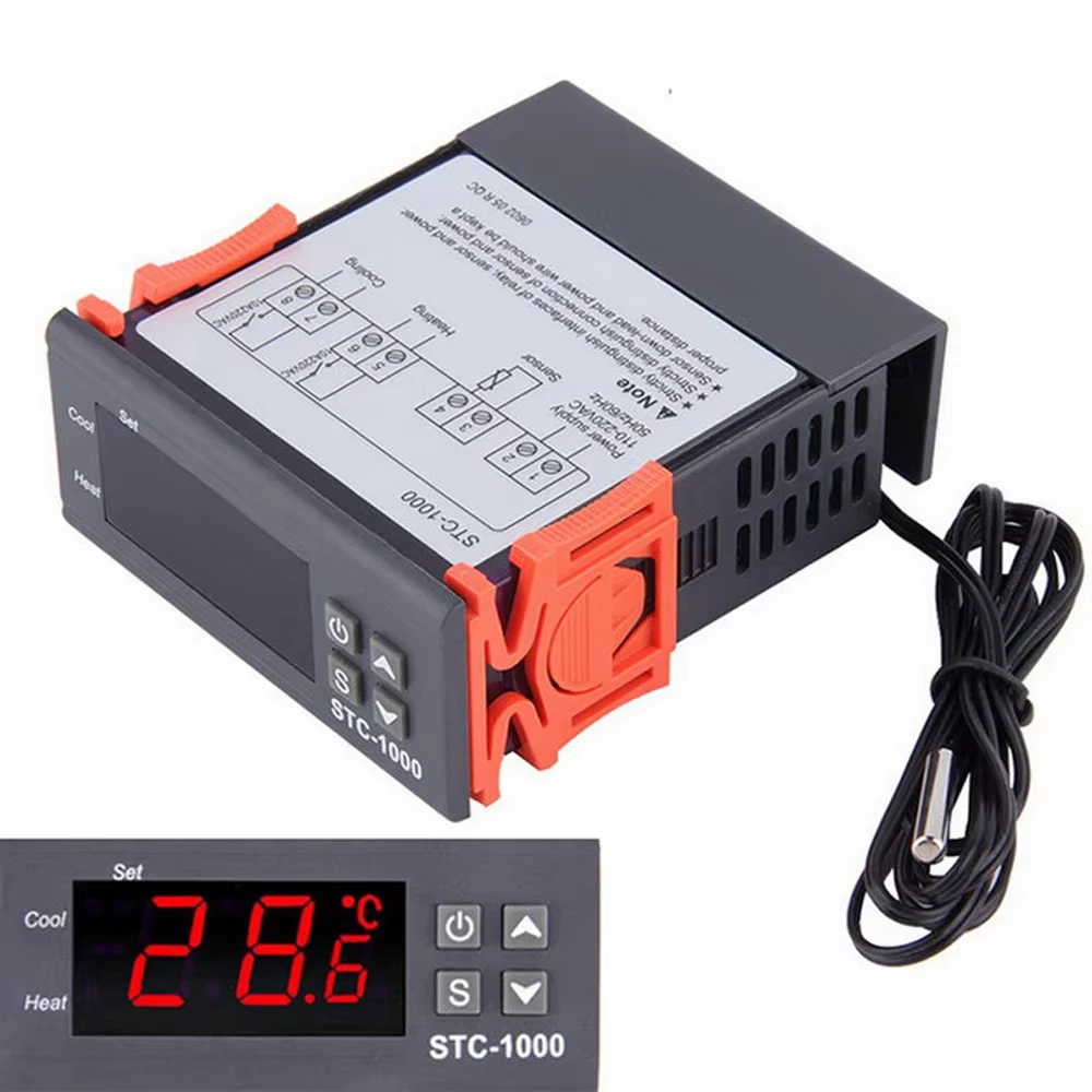 Digital Temperature Controller Thermostat Thermoregulator Incubator Relay LED 10A Heating Cooling STC-1000 STC 1000 12V 24V 220V