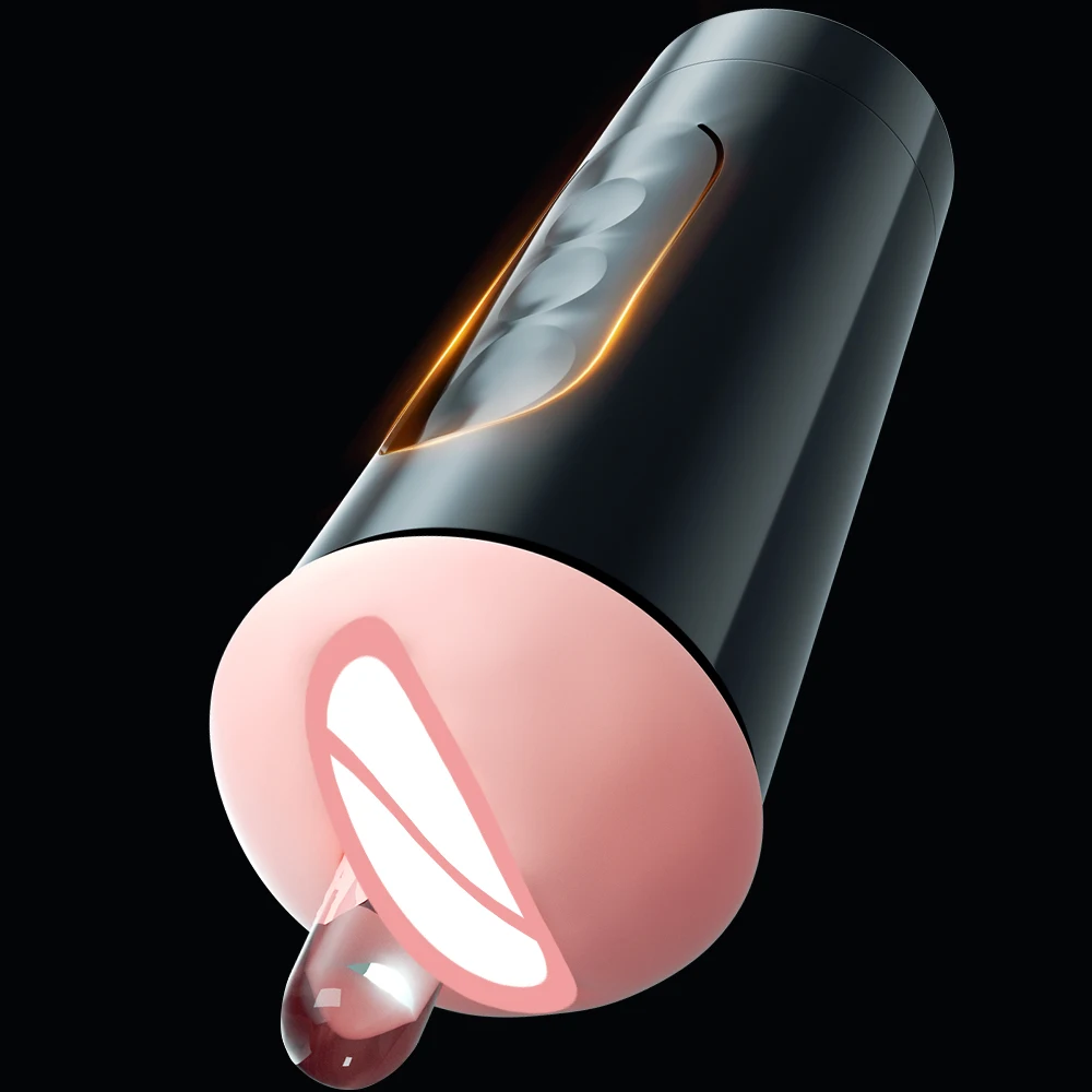 Male Masturbator Cup Realistic Soft Silicone Vagina Pocket Pussy Oral Sex Toys for Men Adult Male Stroker Sucking Endurance Trai