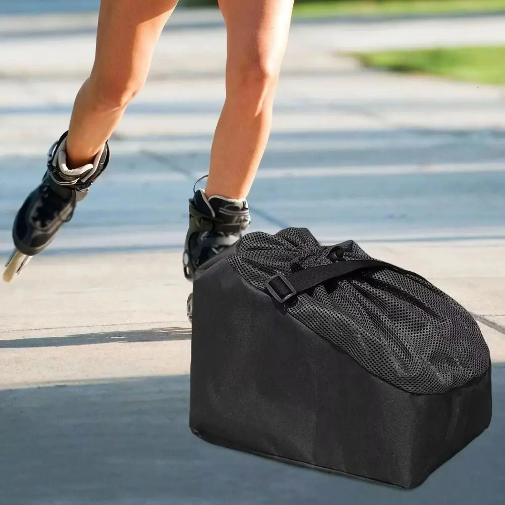 

Large Capacity Ice Skate Bag Storage Bag Adjustable Strap Roller Skates Bag Handbag Waterproof Skating Shoes Bag Inline Skates
